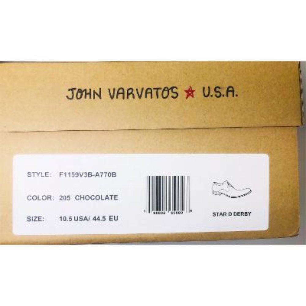 SOLD John Varvatos Star USA Brown Leather Derby - Picture 10 of 10